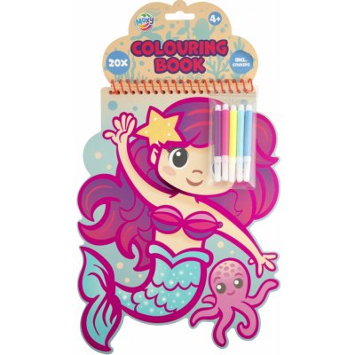 Grafix Omalovánky fixy samolepky mořská panna – Zboží Mobilmania