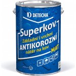 Detecha Superkov, antikorozní základní i vrchní barva na kov, hnědý mat, 5 kg