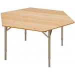 Kemping stůl KING CAMP Bamboo Color šestihranný – Sleviste.cz