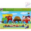 Dřevěný vláček Woody Puzzle Vlak s čísly a zvířátky Mašinka