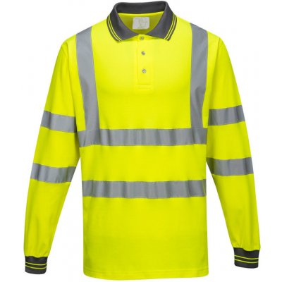Portwest Polokošile Cotton Comfort S271 dlouhý rukáv reflexní Žlutá M – Zboží Dáma