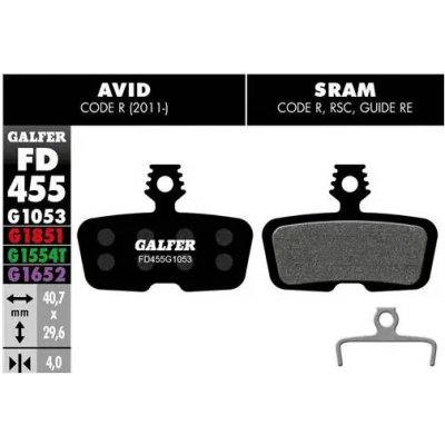 Brzdové destičky Galfer FD455 - Avid, Sram, černé – Hledejceny.cz