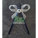 Vonička (vývazek) svatební - tm. modrá s perlovým květem – Zboží Dáma