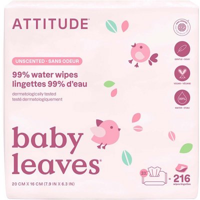 Attitude Baby Leaves vlhčené ubrousky 3 x 72 ks – Hledejceny.cz