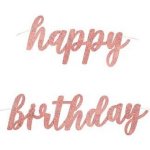 BANNER Happy Birthday růžové zlato 16,5x62cm – Hledejceny.cz