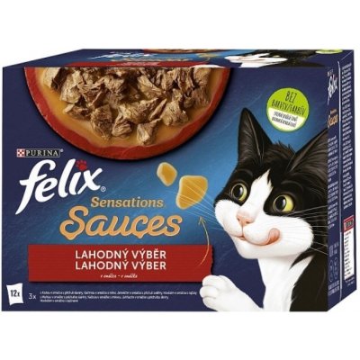 Felix Sensations hovězí jehně krůta & kachna v omáčce 12 x 85 g
