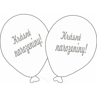 Balonky.cz Balónek bílý Krásné narozeniny! – Zboží Mobilmania