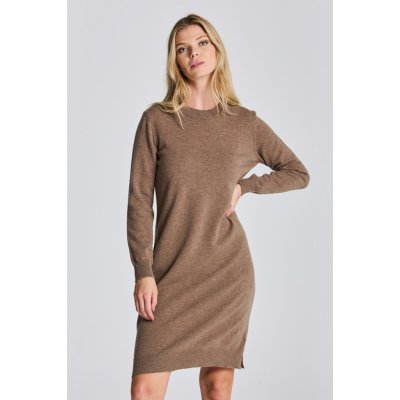 Gant D1. Superfine Lambswool Dress hnědá