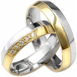 Aumanti Snubní prsteny 37 Zlato bílá