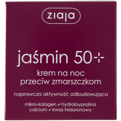 Ziaja Jasmín 50+ jasmínový noční krém proti vráskám spf6 50 ml – Zbozi.Blesk.cz