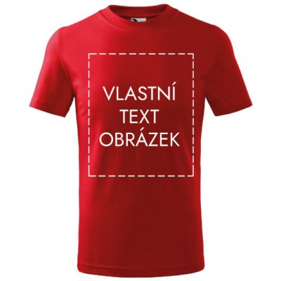 MALFINI Malfini Basic 138 dětské tričko s vlastním potiskem červená – Sleviste.cz