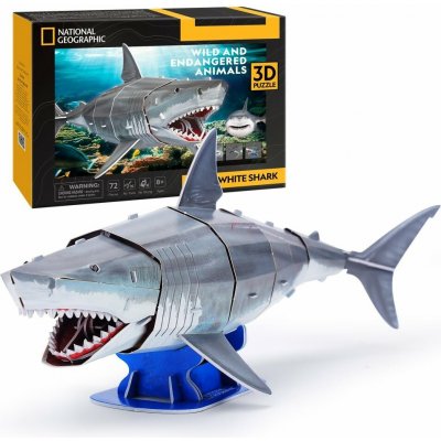 Cubic Fun 3D puzzle Bílý žralok 78 ks – Sleviste.cz