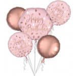 Balónkový set Happy Birthday rose gold – Zboží Dáma
