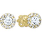 Brilio zlaté kulaté s čirými krystaly 239 001 00806 – Sleviste.cz