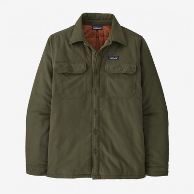 Patagonia men's Insulated organic cotton midweight Fjord flannel shirt Basin green – Zboží Mobilmania