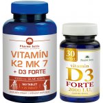 Pharma Activ Vitamín K2 MK-7 + D3 Forte 125 tablet + Vitamín D3 Forte 2000 IU 30 tablet – Hledejceny.cz
