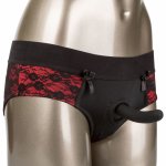 Scandal kalhotky s otevřeným rozkrokem/univerzální harnes + dildo – Zboží Mobilmania