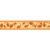 E-shop24, 2423, Bordura na zeď, samolepicí Lístečky oranžové - šířka 3 cm x délka 5 m