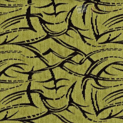 Potahová látka žinylka světle zelená s ornamenty – Zboží Mobilmania