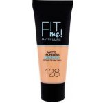 Maybelline Fit Me! Matte + Poreless matující make-up 128 Warm Nude 30 ml – Zboží Mobilmania