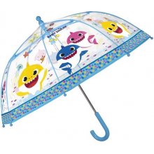 Perletti Baby Shark deštník dětský průhledný modrý