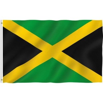 Jamajská vlajka Anley Fly Breeze 3x5 stop - živé barvy a odolná vůči UV záření - plátěná hlavička a – Zboží Dáma