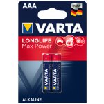 Varta Longlife Max Power AAA 2ks 4703101412 – Zboží Mobilmania