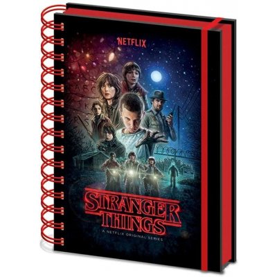 CurePink A5 blok-zápisník Stranger Things: One Sheet 14,8 x 21 cm kroužková vazba SR72776 – Hledejceny.cz