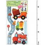 Anděl Přerov Samolepky na zeď dětský metr silnice s auty 70x33cm AP10098 – Zboží Dáma