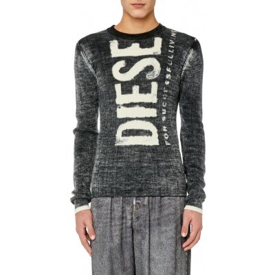 Diesel svetr K-atullus-round Knitwear černá – Zboží Mobilmania