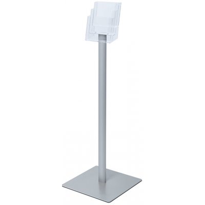 Jansen Display Stojan na letáky formátu A5, 3 kapsy, ocelová základna, 330 x 1045 mm – Zboží Živě