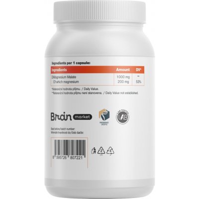 BrainMax Energy Magnesium 1000 mg 100 kapslí – Zboží Dáma