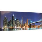 Obraz skleněný město New York Manhattan - 100 x 150 cm – Zboží Mobilmania