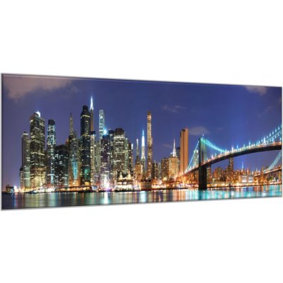 Obraz skleněný město New York Manhattan - 50 x 70 cm – Zbozi.Blesk.cz