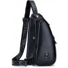 Taška  Bullcaptain kožená taška přes rameno Godon Černá 5L XB125