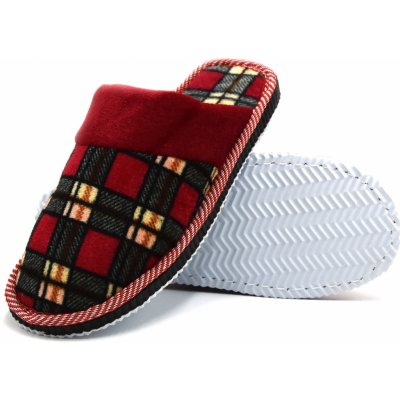 TexBase dámské domácí papuče kostka červená – Zboží Mobilmania