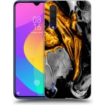 Pouzdro Picasee silikonové Xiaomi Mi 9 Lite - Black Gold černé – Zbozi.Blesk.cz