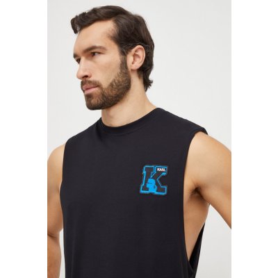 Karl Lagerfeld Tank top 240M2203 Regular Fit černá – Zboží Mobilmania