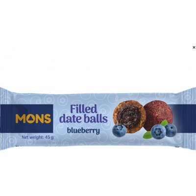 Mons plněné datlové kuličky s borůvkami 45 g – Zboží Dáma