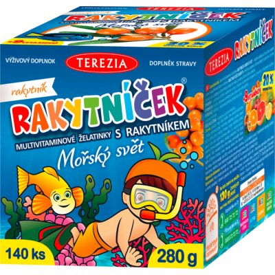 Terezia Company Rakytníček Multivitamínové želatinky s rakytníkem Mořský svět 140 ks – Hledejceny.cz