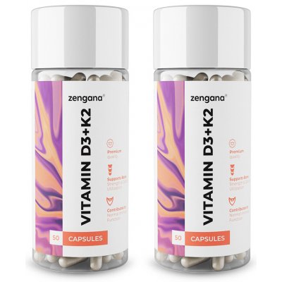 Zengana Vitamin D3+K2 2x 50 kapslí – Hledejceny.cz