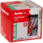 Fischer DUOPOWER 8x65 mm (balení 50 ks) - univerzální uzlovací hmoždinky, prodloužené – Zboží Mobilmania