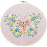 Stoklasa Vyšívací sada s předtištěným motivem 380731 6 květinový motýl průměr 26,5cm – Zboží Mobilmania