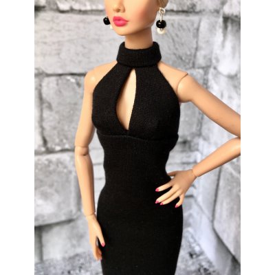 La Bastlera BQ-SCARLET Bodycon šaty s halter výstřihem pro panenky 30 cm – Zbozi.Blesk.cz