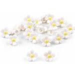 Plastové knoflíky / korálky květ Ø11 mm Varianta: 1 bílá, Balení: 20 ks – Zboží Mobilmania