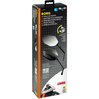 Zrcátka na motocykl BORG, LAMPA | Zboží Auto