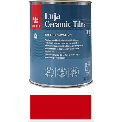 TIKKURILA Luja Ceramic Tiles 0,9 l Ohnivě červená