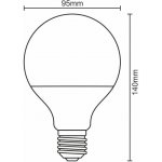 Nedes ZLS922 LED E27, G95, 18W, denní bílá – Zboží Živě
