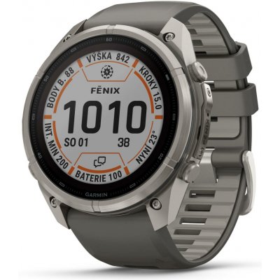 Garmin Fenix 9 Pro 51 mm Solar inReach Titanium Pebble Gray/Silver Gray 010-04339-01 – Zboží Mobilmania