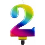 GoDan Svíčka dortová číslo 2 GALAXY barevná 8cm – Sleviste.cz
